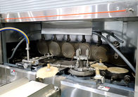 Производственная линия конуса вафли нержавеющей стали с 107 печь плитами