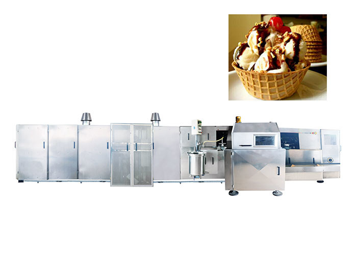 Полно производственная линия конуса сахара ролика Антоматик/промышленный создатель мороженого с плитами выпечки литого железа