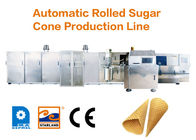 Автоматические изготовители производственной линии конуса мороженого сразу могут быть подгонянным конусом мороженого размера делая машину