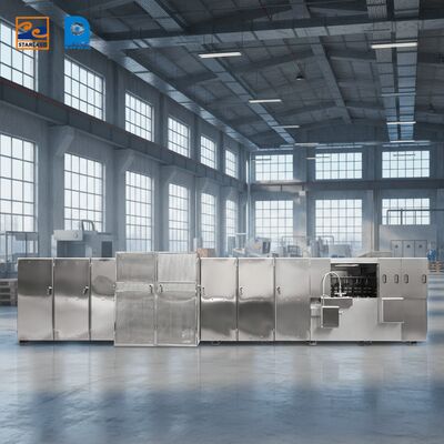 Газовая линия по производству вафель-монака из нержавеющей стали с видеотехнической поддержкой для стабильного производства