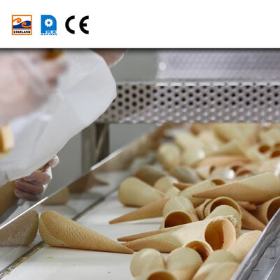 Specification Main Motor Automatic Barquillo Cone Production Line Automatic Operation Mode Durable Barquillo Cone Making Machine